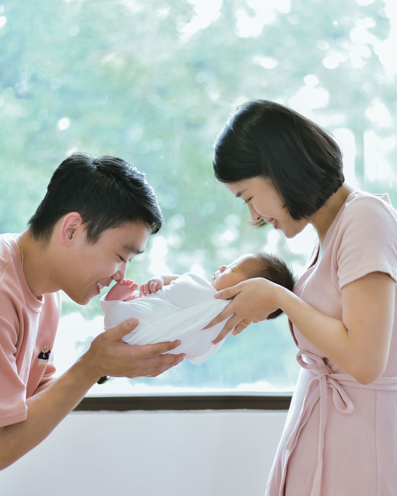 Family with newborn